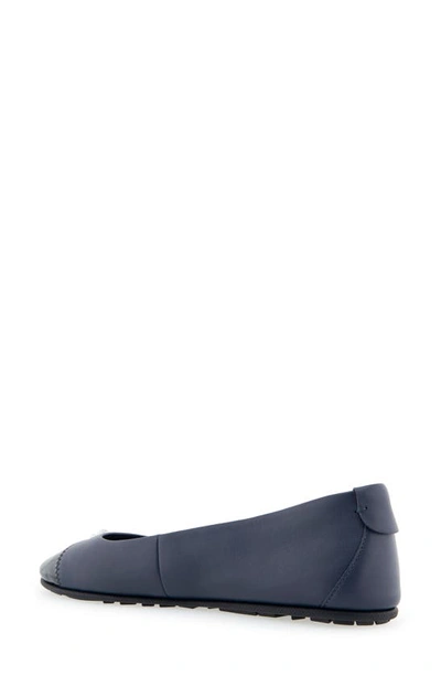 Shop Aerosoles Piper Flat In Navy Leather