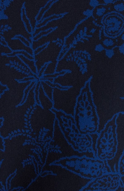 Etro Floral Jacquard Minidress In Navy