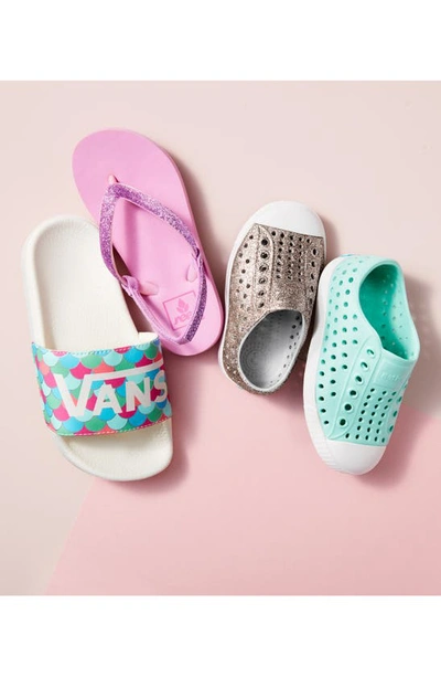 Shop Native Shoes Jefferson Bling Glitter Slip-on Sneaker In Saba Starfish/ Shell White