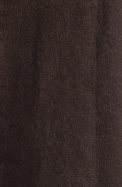 Eileen Fisher Notched Lapel Organic Linen Jacket In Espresso
