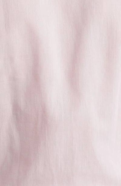 Shop Lorenzo Uomo Trim Fit Solid Cotton & Linen Dress Shirt In Pink