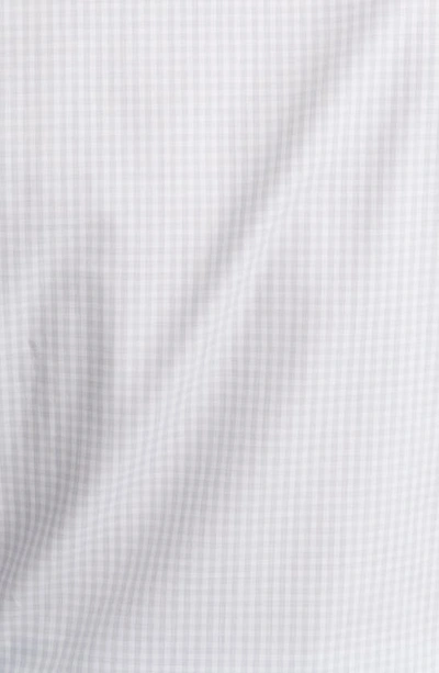 Shop Lorenzo Uomo Trim Fit Heathered Gingham Dress Shirt In Light Grey