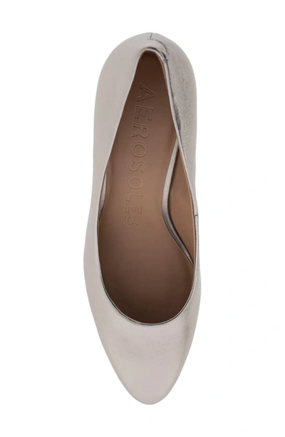 Aerosoles Ebel Dress-pump-mid Heel In Champagne Leather