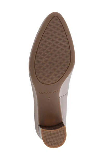Aerosoles Ebel Dress-pump-mid Heel In Champagne Leather