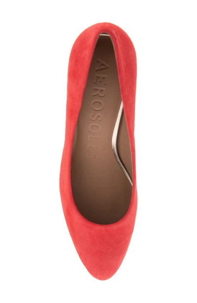 Shop Aerosoles Betsy Pump In Red Suede