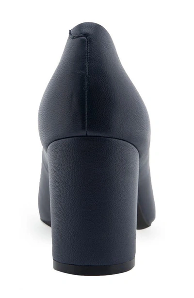 Shop Aerosoles Betsy Pump In Navy Leather