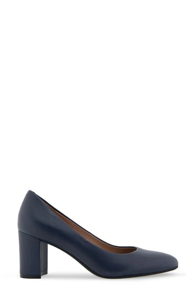 Shop Aerosoles Betsy Pump In Navy Leather