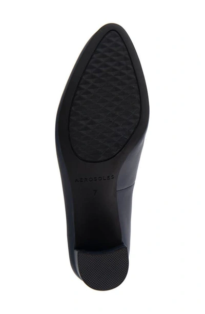 Aerosoles Iris Dress-pump-wedge In Navy Leather