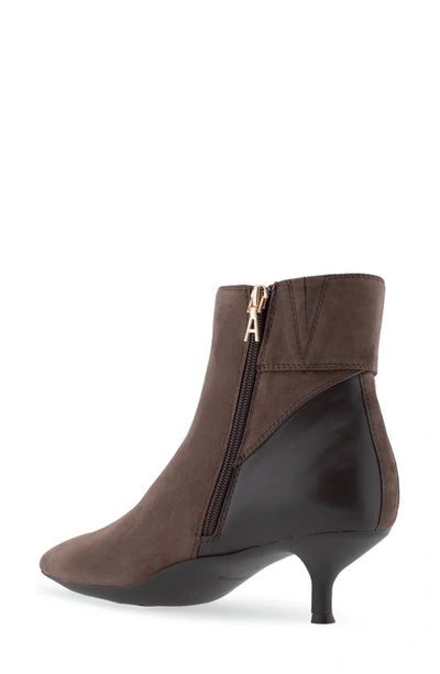 Aerosoles Levanto Pointed Toe Bootie In Java Suede