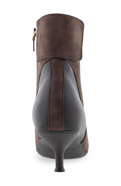 Shop Aerosoles Levanto Pointed Toe Bootie In Java Suede