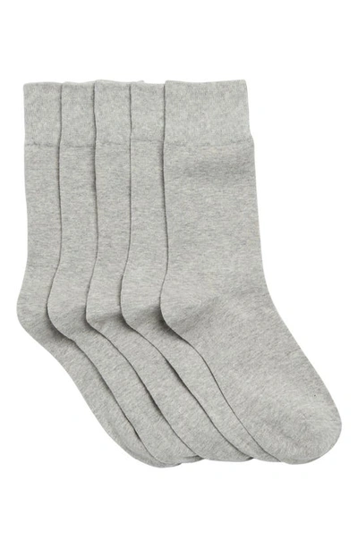 Shop Slate & Stone 5-pack Crew Socks In Grey Multi