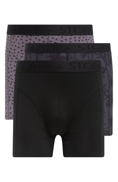 Shop Slate & Stone 3-pack Boxer Briefs In Black Multi