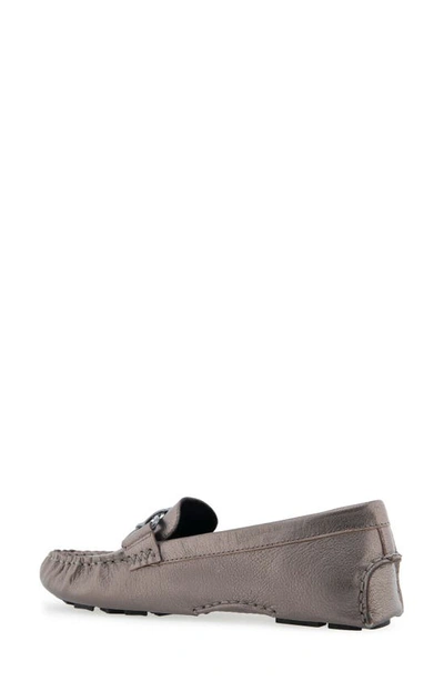 Aerosoles Gaby Driving Shoe In Graphite Leather