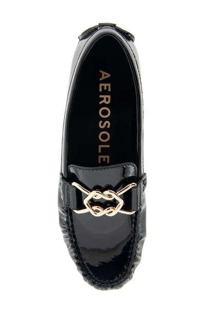 Aerosoles Gaby Driving Shoe In Black Patent
