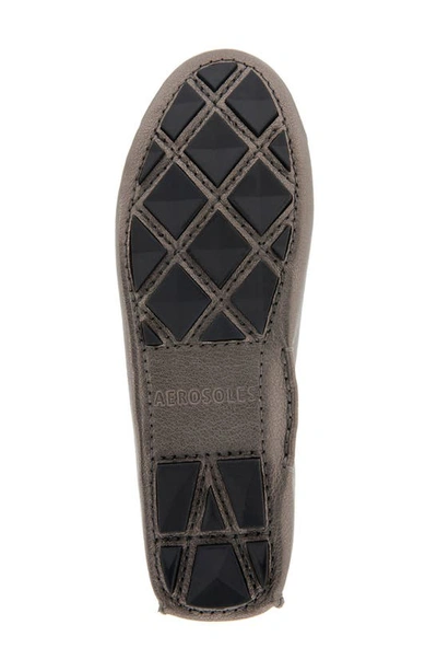 Aerosoles Gaby Driving Shoe In Graphite Leather