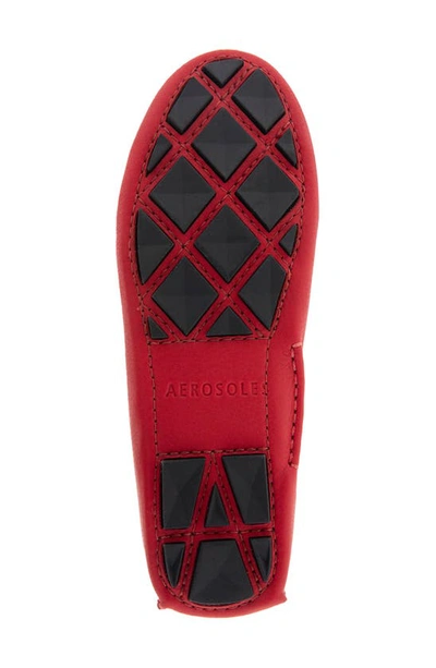 Shop Aerosoles Gaby Driving Shoe In Racing Red Leather