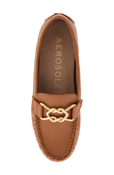 Shop Aerosoles Gaby Driving Shoe In Tan Leather