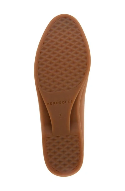 Shop Aerosoles Bia Flat In Tan Leather