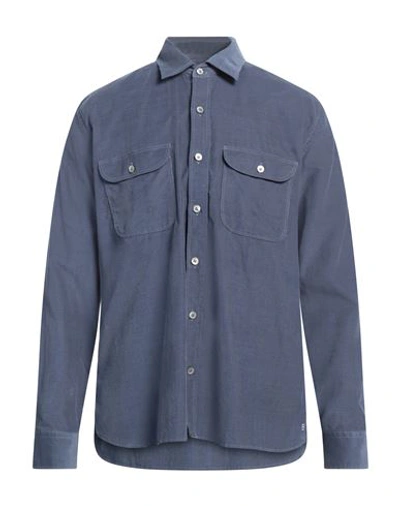 Shop Brooksfield Man Shirt Slate Blue Size 16 ½ Cotton