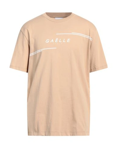 Shop Gaelle Paris Gaëlle Paris Man T-shirt Sand Size S Cotton In Beige