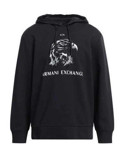 Shop Armani Exchange Man Sweatshirt Black Size L Polyester, Cotton, Elastane