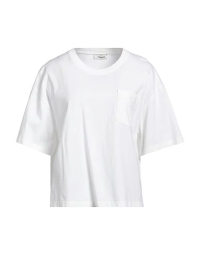 Shop Sandro Woman T-shirt White Size 3 Cotton, Elastane