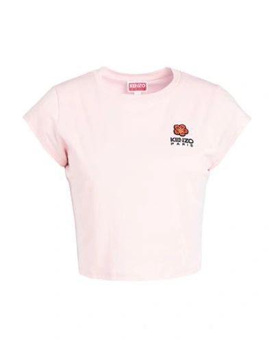 Shop Kenzo Woman T-shirt Light Pink Size L Organic Cotton