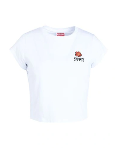 Shop Kenzo Woman T-shirt White Size L Organic Cotton