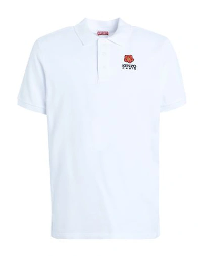 Shop Kenzo Man Polo Shirt White Size Xl Organic Cotton