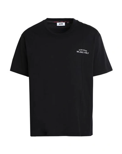 Shop Gcds Man T-shirt Black Size Xl Cotton