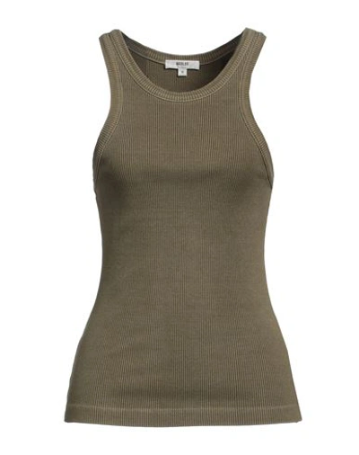 Agolde Khaki Bailey Tank Top In Sage Green