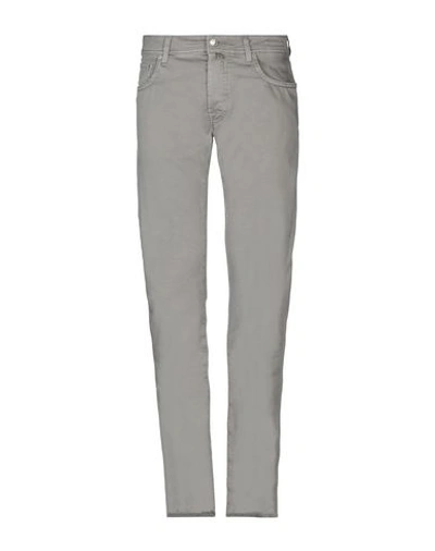 Shop Jacob Cohёn Man Pants Grey Size 34 Cotton, Elastane