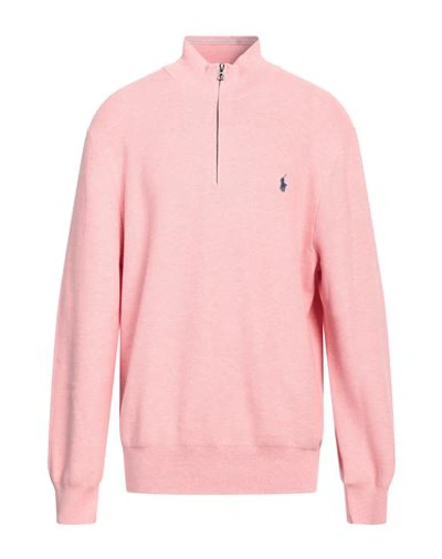 Shop Polo Ralph Lauren Man Turtleneck Pink Size Xxl Cotton