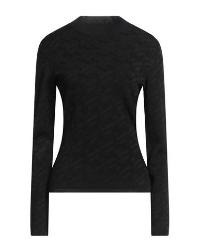 Shop Versace Woman Turtleneck Black Size 4 Viscose, Polyamide, Elastane