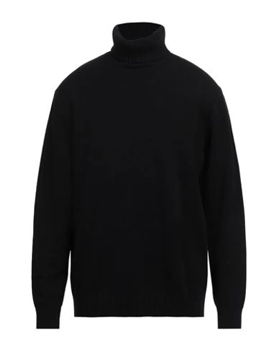 Shop Kangra Man Turtleneck Black Size 48 Merino Wool, Silk, Cashmere