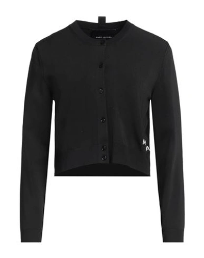 Shop Marc Jacobs Woman Cardigan Black Size Xl Viscose, Nylon, Elastane