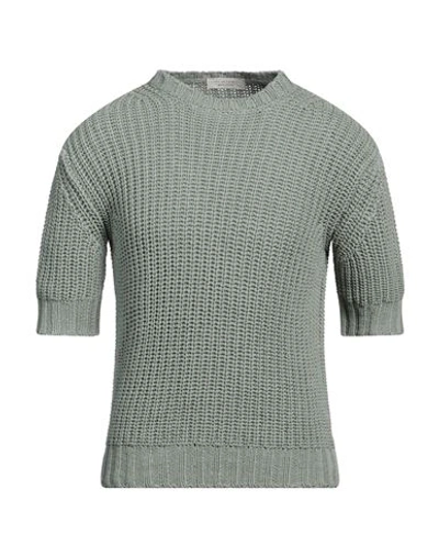 Shop Filippo De Laurentiis Man Sweater Sage Green Size 42 Cotton