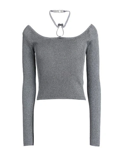 Gcds Woman Sweater Charcoal Size L Viscose, Polyester In Grey