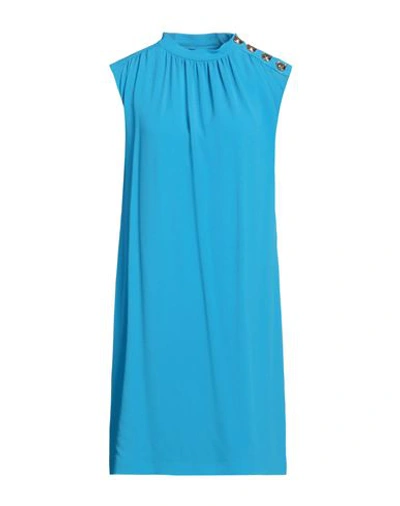 Shop Moschino Woman Mini Dress Azure Size 8 Silk, Acetate In Orange