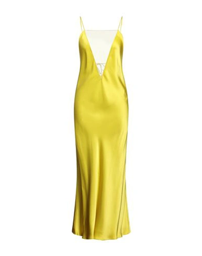 Shop Stella Mccartney Woman Maxi Dress Acid Green Size 8-10 Acetate, Viscose, Silk
