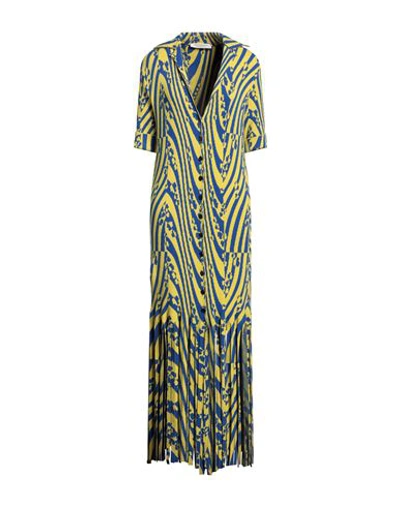 Shop Philosophy Di Lorenzo Serafini Woman Maxi Dress Yellow Size 10 Viscose, Polyester