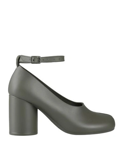 Maison Margiela Woman Pumps Dark Green Size 10 Rubber In Green