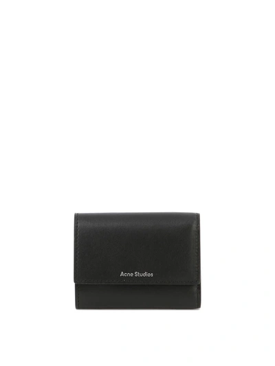 Shop Acne Studios Trifold Wallet In Black