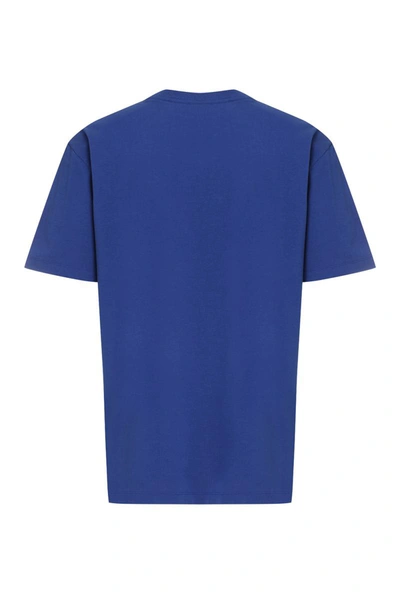 Shop Hugo Boss Boss Cotton Crew-neck T-shirt In Blue