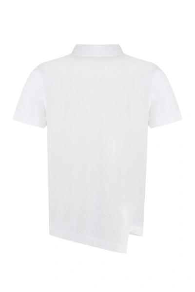 Shop Comme Des Garçons Lacoste X  - Cotton-piqué Polo Shirt In White