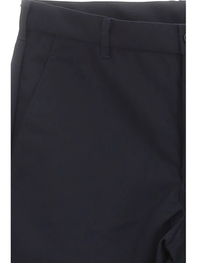 Shop Comme Des Garçons Trousers In Navy