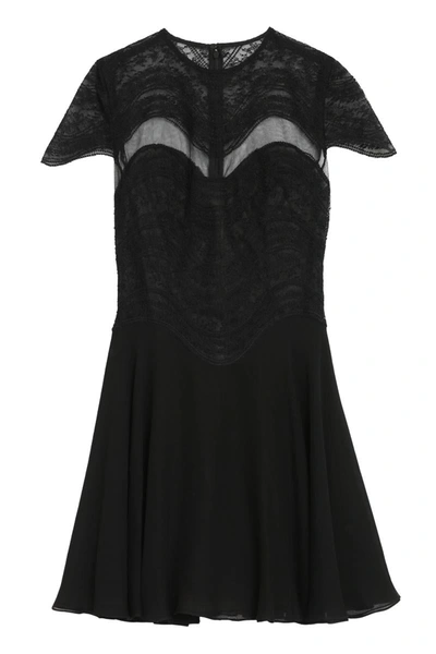 Shop Costarellos Mangano Silk Georgette Dress In Black