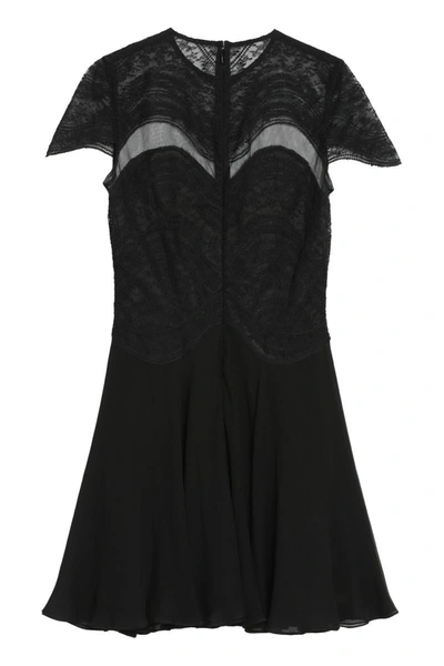 Shop Costarellos Mangano Silk Georgette Dress In Black