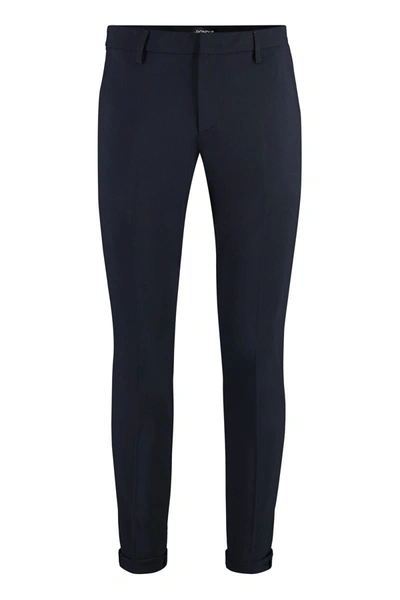 Dondup Gaubert Chino Pants In Wool Blend In Blue