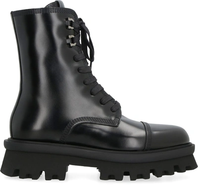 Ferragamo Orlando Leather Boot In Black